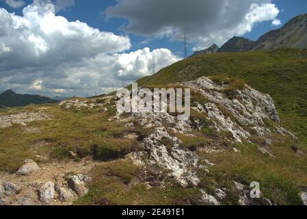 Unglaubliches Bergpanorama am Albulapass in der Schweiz 12.8.2020 Stockfoto