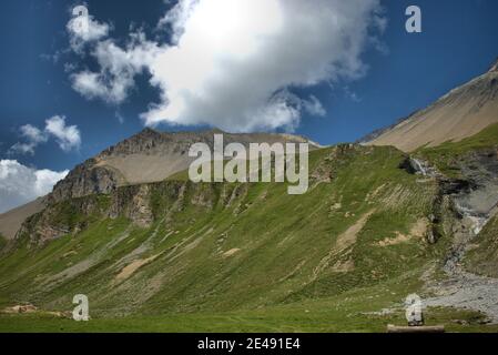 Unglaubliches Bergpanorama am Albulapass in der Schweiz 12.8.2020 Stockfoto