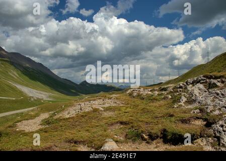 Unglaubliches Bergpanorama am Albulapass in der Schweiz 12.8.2020 Stockfoto