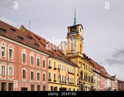 Platz von König Georg von Podebrady – Marktplatz in Cheb. Tschechische Republik Stockfoto