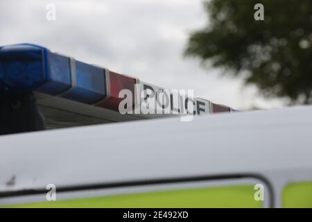 Polizeigrafiken auf Police Scotland Fahrzeug. Polizei Schottland, rechtlich der Polizei-Service von Schottland genannt, ist die nationale Polizei von Schottland. Stockfoto