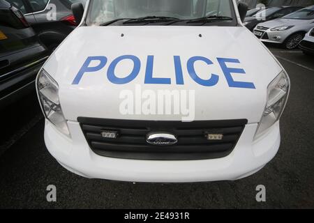 Polizeigrafiken auf Police Scotland Fahrzeug. Polizei Schottland, rechtlich der Polizei-Service von Schottland genannt, ist die nationale Polizei von Schottland. Stockfoto