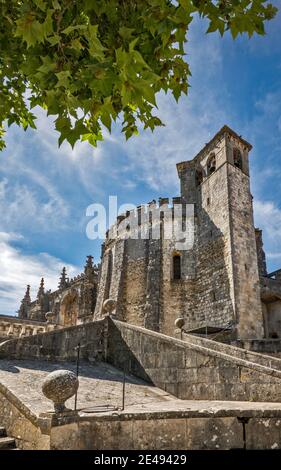 Charola Tempel, Manueline Stil, Convento do Christo, Kloster der Ritter des Ordens Christi, mittelalterliche Burg, in Tomar, Centro Region, Portugal Stockfoto