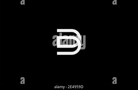 Abbildung des Symbols für das Design des ersten DD DB-Logos Stockfoto