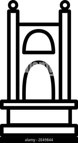 Symbol für Vektorbrücke. Verschiedene Brücken, Umriss Symbol. Linie mit bearbeitbarer Kontur Stock Vektor
