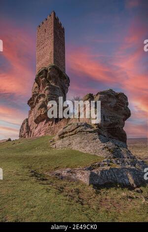 Castillo de Zafra, Campillo de Dueñas, Guadalajara Stockfoto