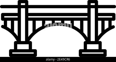 Symbol für Vektorbrücke. Verschiedene Brücken, Umriss Symbol. Linie mit bearbeitbarer Kontur Stock Vektor