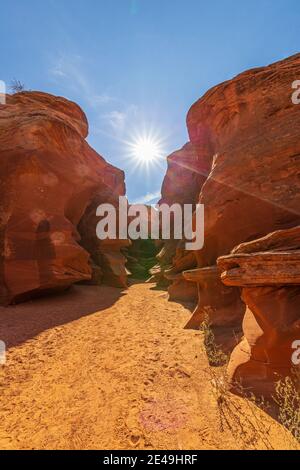 Water Holes Canyon, eine schöne Alternative zum Antelope Canyon, Page - USA Stockfoto