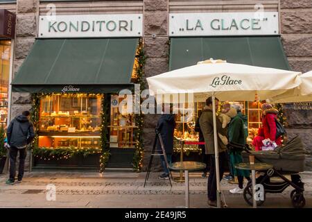 Kopenhagen, Dänemark - 12. Dez 2020: Das Logo des La Glace in Kopenhagen Stockfoto