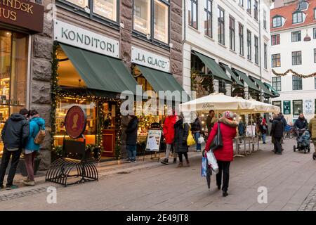 Kopenhagen, Dänemark - 12. Dez 2020: Das Logo des La Glace in Kopenhagen Stockfoto