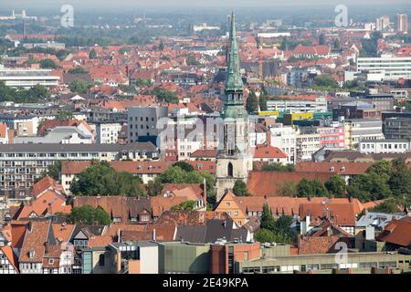 Blick auf die Kreuzkirche, Hannover Stockfoto