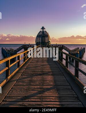 Tauchseilbahn, Sellin, Seebrücke, Ostseebad, Rügen, Ostsee, Ostsee, Meer, Mecklenburg-Vorpommern, Deutschland, Europa Stockfoto