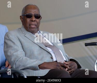 Henry Louis 'Hank' Aaron, Hall of Famer, der 755 Karriere Home Runs hatte, ist mit 86 gestorben. Hier im MLB Cooperstown HOF 2019 gezeigt Stockfoto