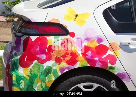 LINKÖPING, SCHWEDEN - 5. JUNI 2015: Ein Elektroauto. Stockfoto