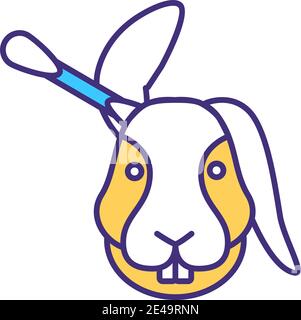 Veterinär-Service für Haustiere RGB-Farbsymbol Stock Vektor