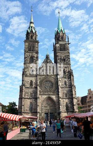 Deutschland, Bayern, Mittelfranken, Nürnberg, Kirche St. Lorenz Stockfoto