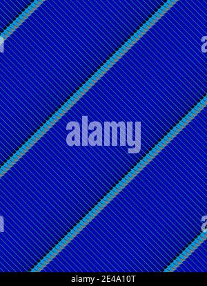 Muster aus dunkelblauen Bleistiften auf blauem Hintergrund Stockfoto