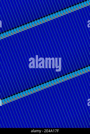 Muster aus dunkelblauen Bleistiften auf blauem Hintergrund Stockfoto