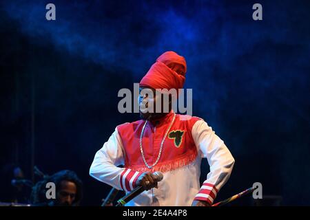 Wien, Österreich. 30. August 2017. Eindrücke aus der Festivalsaison 2017 auf der Donauinsel in Wien. Das Bild zeigt den Reggae-Musiker Black Prophet Stockfoto