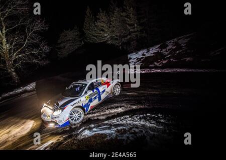 47 Raphael ASTIER (FRA), Frederic VAUCLARE (FRA), ALPINE A110, RGT RGT Autos, Aktion während der WRC World Rally Car Championship 2021, Rallye Monte Carlo am 20. Bis 24. Januar 2021 in Monaco - Foto Bastien Roux / DPPI / LiveMedia Stockfoto