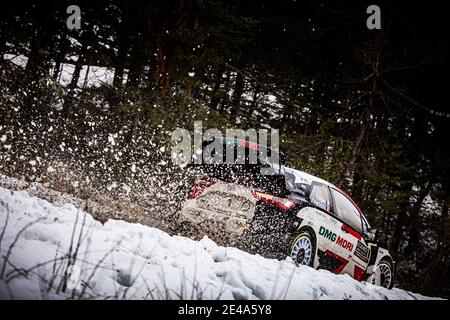 01 Sebastien OGIER (FRA), Julien INGRASSIA (FRA), TOYOTA GAZOO RACING WRT, TOYOTA Yaris WRC, Aktion während der WRC World Rally Car Championship 2021, Rallye Monte Carlo am 20. Bis 24. Januar 2021 in Monaco - Foto Bastien Roux / DPPI / LM Stockfoto