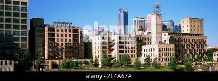 Wolkenkratzer in einer Stadt, Minneapolis, Minnesota, USA Stockfoto