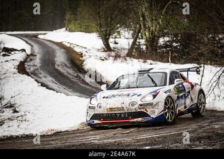 47 Raphael ASTIER (FRA), Frederic VAUCLARE (FRA), ALPINE A110, RGT RGT Autos, Aktion während der WRC World Rally Car Championship 2021, Rallye Monte Carlo am 20. Bis 24. Januar 2021 in Monaco - Foto Bastien Roux / DPPI / LM Stockfoto