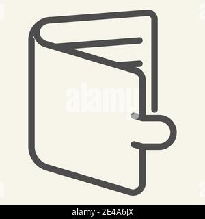 Symbol für die Brieftasche. Portemonnaie Vektor-Illustration isoliert auf weiß. Geld Umriss Stil Design, für Web und App entwickelt. Eps 10. Stock Vektor