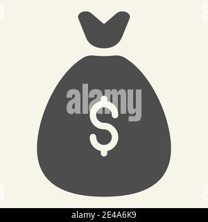 Symbol für Geldbeutel. Abbildung des Investitionsvektors isoliert auf Weiß. Spares Glyph Style Design, entwickelt für Web und App. Eps 10. Stock Vektor