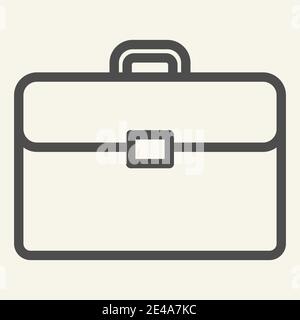 Symbol für die Aktentaschenzeile. Vektorgrafik Beutel isoliert auf weiß. Portfolio Outline Style Design, entwickelt für Web und App. Eps 10. Stock Vektor