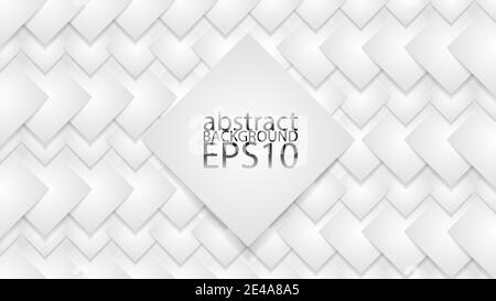 EPS10 abstrakter monochromer Vektorhintergrund. Grafischer Effekt basierend auf Rechtecken im Relief mit ihren Schatten. Ein einfach zu bedienendes Element. Perfekt für jeden Einsatz Stock Vektor