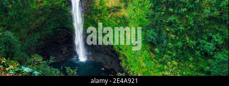 Blick auf einen Wasserfall, Akaka Falls, Akaka Falls State Park, Hawaii County, Hawaii, USA Stockfoto