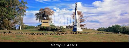 Major General Winfield Scott Hancock Equestrian Monument im Gettysburg National Military Park, Gettysburg, Pennsylvania, USA Stockfoto