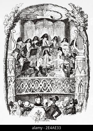 Vauxhall Gardens bei Tag. Alte Illustration für Skizzen von Boz. Charles Dickens Stockfoto