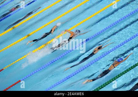 Atmosphäre in der 200m Freistil-Serie der Frauen während der 13. 'FINA' Weltmeisterschaft im Schwimmen, in Rom, Italien, am 28. Juli 2009. Foto von Christophe Guibbaud/Cameleon/ABACAPRESS.COM Stockfoto