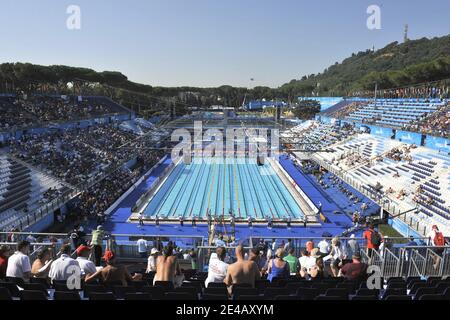 Atmosphäre während der 200m Breastroke-Serie der Frauen bei der 13. 'FINA'-Schwimmweltmeisterschaft, in Rom, Italien, am 30. Juli 2009. Foto von Christophe Guibbaud/Cameleon/ABACAPRESS.COM Stockfoto