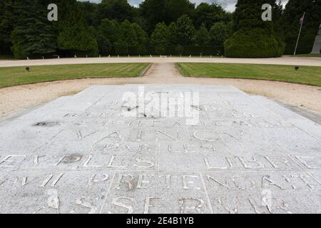 Ort der Unterzeichnung des Ersten Weltkriegs Waffenstillstand, Glade des Waffenstillstands, Compiegne, Oise, Picardie, Frankreich Stockfoto