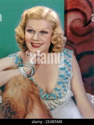 JEAN HARLOW (1911-1937) amerikanische Filmschauspielerin um 1936 Stockfoto