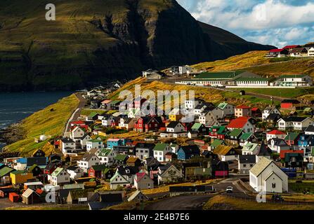 Eíðí, Eysturoy Island, Färöer Inseln Stockfoto
