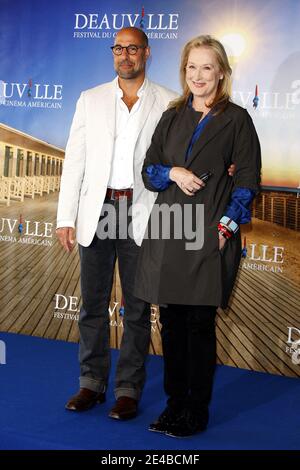 Stanley Tucci und Meryl Streep posieren während einer Fotoaufnahme für 'Julie und Julia' beim 35. 'Deauville American Film Festival' in Deauville, Frankreich am 5. September 2009. Foto von Denis Guignebourg/ABACAPRESS.COM Stockfoto