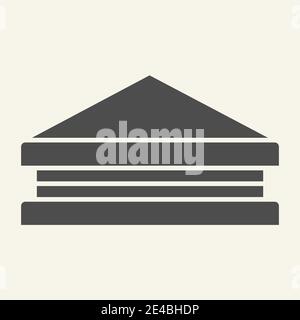 Symbol „Sandwich-Volumenkörper“. Vektorgrafik Brotscheiben isoliert auf Weiß. Design im Hamburger Glyphen-Stil, für Web und App entwickelt. Eps 10. Stock Vektor