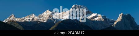 Blick auf die Berge, Mount Lougheed, Kananaskis Country, Alberta, Kanada Stockfoto