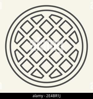 Symbol für dünne Kreislinie. Blätterteigvektor Illustration isoliert auf weiß. Hausgemachte Kuchen skizzieren Stil Design, für Web und App entwickelt. Eps 10. Stock Vektor