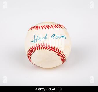 Hank Aaron Baseball Stockfoto