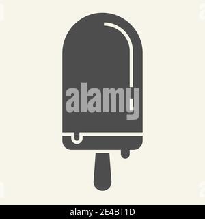 Kleben Sie Eis fest Symbol. Dessert Vektor-Illustration isoliert auf weiß. Popsicle-Glyphen-Design, für Web und App entwickelt. Eps 10. Stock Vektor