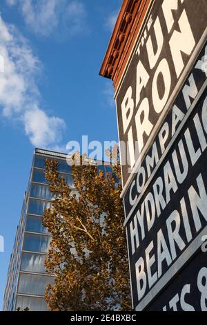 Blick auf die Gebäude in der Old Market Area, Omaha, Douglas County, Nebraska, USA Stockfoto