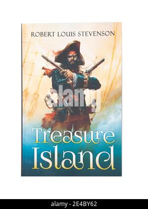 Treasure Island Buch von Robert Louis Stevenson, Greater London, England, Vereinigtes Königreich Stockfoto