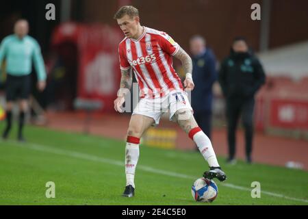 Stoke on Trent, Großbritannien. Januar 2021. Stoke City Mittelfeldspieler James McClean (11) während des EFL Sky Bet Championship Matches zwischen Stoke City und Watford im bet365 Stadium, Stoke-on-Trent, England am 22. Januar 2021. Foto von Jurek Biegus. Nur redaktionelle Verwendung, Lizenz für kommerzielle Nutzung erforderlich. Keine Verwendung bei Wetten, Spielen oder Veröffentlichungen einzelner Vereine/Vereine/Spieler. Kredit: UK Sports Pics Ltd/Alamy Live Nachrichten Stockfoto