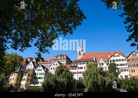 Historische Gebäude am Neckar, Tübingen, Baden-Württemberg, Deutschland Stockfoto