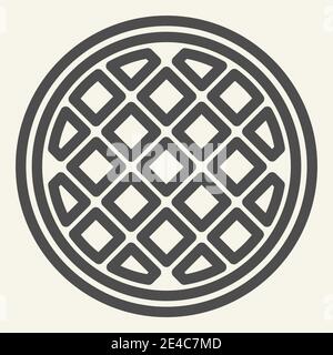 Kreisliniensymbol. Blätterteigvektor Illustration isoliert auf weiß. Hausgemachte Kuchen skizzieren Stil Design, für Web und App entwickelt. Eps 10. Stock Vektor